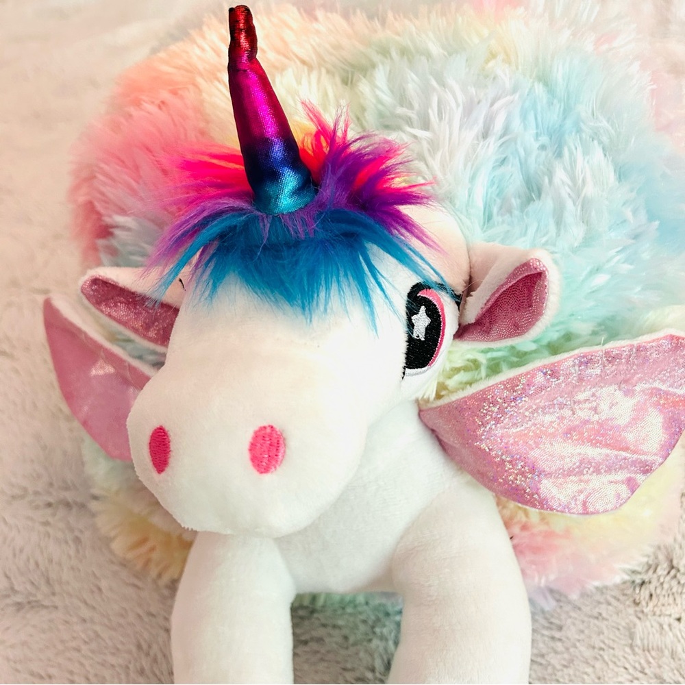 Backpack Unicorn Colorful Plush Toy. Plush Unicorn Bags for Girls Plush Bag Pink